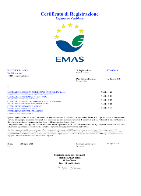 Certificato di Registrazione