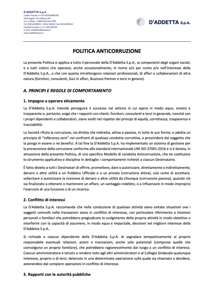 Politica Anticorruzione